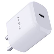 Ambrane Raap M20 20W Type C Charger/Adapter, PD Technology Fast Charging White